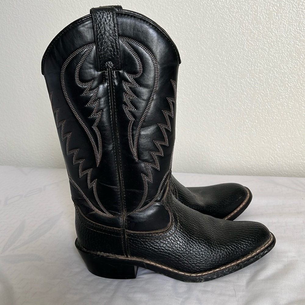 Express Rider Western Boots Cowboy Mens Trivette Black Vegan Leather